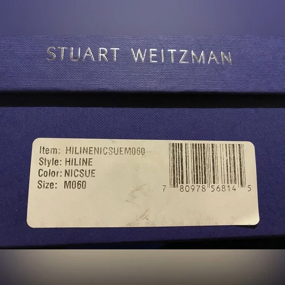 Stuart Weitzman Suede Over-the-Knee Blue Boots - Picture 3 of 9